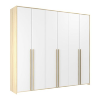 Guarda-roupa de Bebê 6 Portas Modulados Branco/Nature