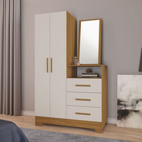 Cômoda para Quarto 3 Gavetas e 2 Portas com Espelho NT5165 Freijó Trend/Off White