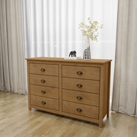 Cômoda 8 Gavetas Topázio 100% Madeira Maciça para Quarto Freijó
