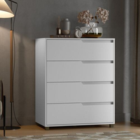 Cômoda em Mdf com 4 Gavetas 80cm X 104cm X 45cm Monet Branco