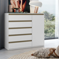 Cômoda Multiuso 5 Gavetas e 1 Porta 100% MDF Select Branco