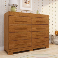 Cômoda Infantil 8 Gavetas 100% MDF 112cm Brincare Espresso Móveis Cinamomo