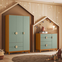 Conjunto Quarto Infantil Kid em Mdf Mimo Cinamomo / Sálvia