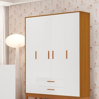 Guarda-roupa para Quarto de Bebê 4 Portas Flip Branco Fosco / Savana