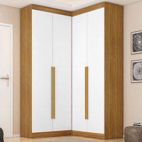 Guarda-Roupa Modulado Dormitório Casal Canto com 4 Portas Versatille Yescasa Freijó/Branco