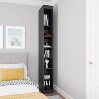 Estante Nicho Vertical Modulado 240cmx30cm Hera CabeCasa MadeiraOriginals Preto
