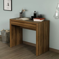 Escrivaninha Mesa Escritório com ME4107 1 Gaveta 90cm Nogal Nogal
