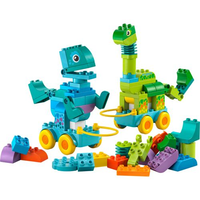 LEGO® DUPLO - Dinossauros 3 em 1 sobre rodas