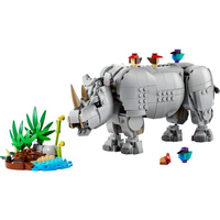 LEGO® Creator 3 em 1 - Animais selvagens: Rinoceronte majestoso com pássaros