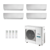 Ar-Condicionado Multi Split Inverter Fujitsu 35.000 (2x Evap HW 9.000 + 2x Evap HW 12.000) Quente/Frio 220V