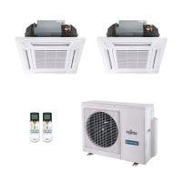 Ar-Condicionado Multi Split Inverter Fujitsu 23.000 (1x Evap Cassete 4 Vias 12.000 + 1x Evap Cassete 4 Vias 18.000) Quente/Frio 220V
