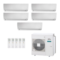 Ar-Condicionado Multi Split Inverter Fujitsu 45.000 (2x Evap HW 7.000 + 3x Evap HW 12.000) Quente/Frio 220V