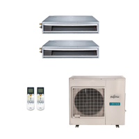 Ar-Condicionado Multi Split Inverter Fujitsu 35.000 BTUs (2x Evap Duto 18.000) Quente/Frio 220V