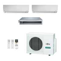 Ar-Condicionado Multi Split Inverter Fujitsu 23.000 (2x Evap HW 7.000 + 1x Evap Duto 18.000) Quente/Frio 220V
