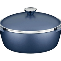 Caçarola Tramontina Lyon Em Alumínio Com Revestimento Starflon Azul Elementar 26cm