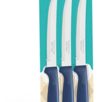 Facas Para Churrasco Tramontina Ipanema 3 Peças Azul