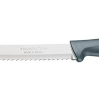Faca Para Pão Tramontina Plenus 8" Inox Polipropileno Cinza