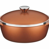 Caçarola Tramontina Lyon Em Alumínio Com Revestimento Starflon Dourado 26cm