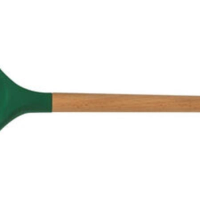 Colher Para Servir Tramontina Live Em Silicone Verde Com Cabo De Madeira