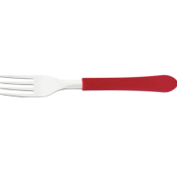 Garfo De Mesa Tramontina Leme Inox Vermelho