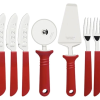 Jogo Para Pizza Tramontina 14 Peças Vermelho