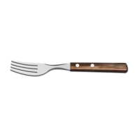 Garfo De Mesa Tramontina Inox Cabo Polywood Castanho