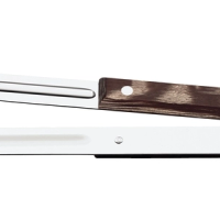 Pegador De Carne Tramontina Churrasco Aço Inox E Cabo De Madeira Polywood Castanho