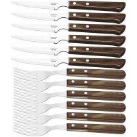 Jogo De Churrasco Tramontina Aço Inox Polywood Castanho 12 Peças