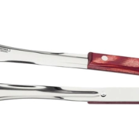 Pegador De Carne Tramontina Churrasco Aço Inox Com Cabo Polywood Vermelho