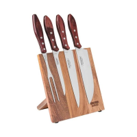 Jogo Para Churrasco Tramontina Polywood Vermelho 5 Peças