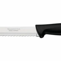 Faca Para Pão Tramontina Plenus 7" Inox Polipropileno Preto