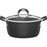 Caçarola Tramontina Mônaco Induction Com Revestimento Antiaderente Starflon Premium Preto Com Tampa 20cm