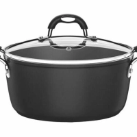 Caçarola Tramontina Mônaco Induction Com Revestimento Antiaderente Starflon Premium Preto Com Tampa 24cm