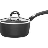 Panela Tramontina Mônaco Induction Em Alumínio Com Revestimento Antiaderente Starflon Premium Preto Com Tampa 18cm
