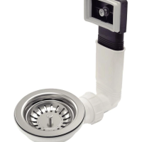 Válvula Tramontina 4 1/2" Com Escape Em Inox Polido Para Pias E Cubas