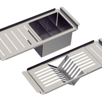Kit De Acessórios Em Aço Inox Para Cubas Quadrum Design Collection