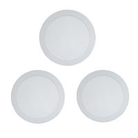 Kit 3 Painéis Plafon LED de Sobrepor 21,9 cm Modaza Redondo 18W, Branco 6500K