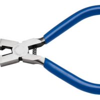 Alicate Bico Redondo 5" Tramontina Basic Aço Especial Com Empunhadura Em PVC Azul