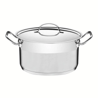 Caçarola Funda Tramontina Professional 16cm Em Aço Inox Com Detalhe Satinado