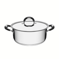 Caçarola Rasa Tramontina Duo Silicone 16cm Em Aço Inox