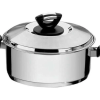 Caçarola Rasa Tramontina Solar Baquelite Aço Inox 24cm