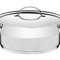 Caçarola Rasa Tramontina Professional 28cm Em Aço Inox Com Detalhe Satinado