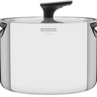 Caldeirão Tramontina Grano Baquelite 24cm Em Inox Com Corpo Triplo
