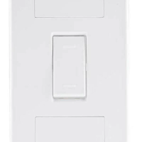 Conjunto 4x2 1 Interruptor Paralelo 10 A 250 V Tramontina Tablet Branco