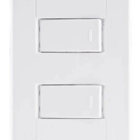 Conjunto 4x2 1 Interruptor Simples 10 A 250 V 1 Interruptor Paralelo 10 A 250 V Tramontina Tablet