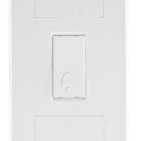 Conjunto 4x2 1 Pulsador Campainha 10 A 250 V Tramontina Tablet Branco