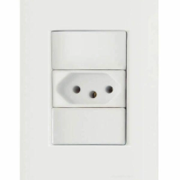 Conjunto 4x2 1 Tomada 2P+T 20 A 250 V Tramontina Giz Branco