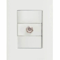 Conjunto 4x2 1 Tomada TV/SAT Coaxial Tramontina Giz Branco