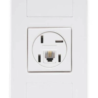 Conjunto 4x2 1 Tomada Telefone 4P E RJ11 Tramontina Tablet Branco