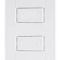 Conjunto 4x2 2 Interruptores Paralelos 10 A 250 V Tramontina Tablet Branco